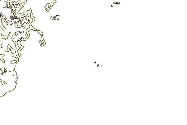 Shoreline around Atlantida