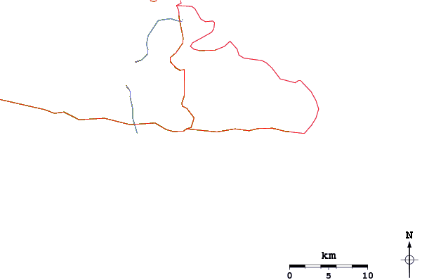 Roads and rivers around Aufaga Village