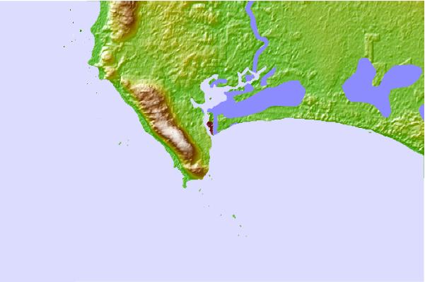 Surf spots located close to Augusta Rivermouth