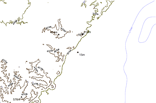 Shoreline around Austinmer Beach