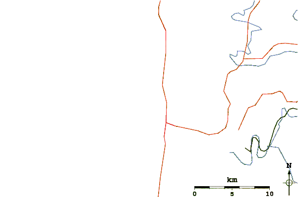 Roads and rivers around Avalanche