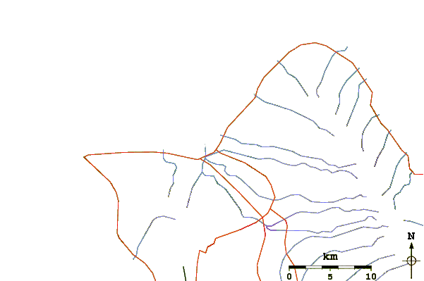 Roads and rivers around Avalanche