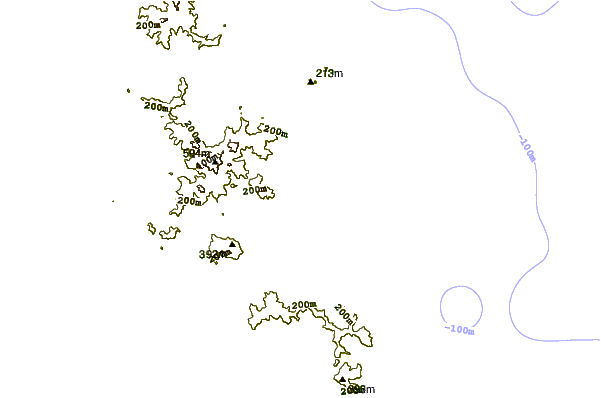 Shoreline around Awana