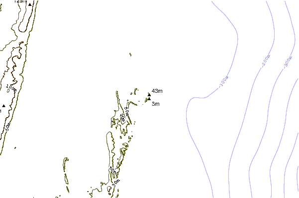Shoreline around Back Beach