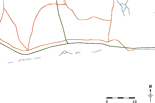 Roads and rivers around Back Wash