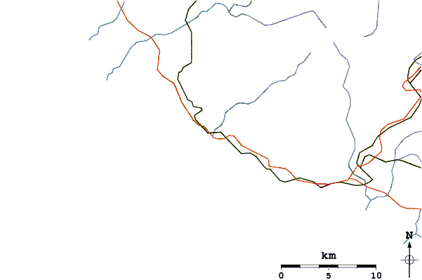 Roads and rivers around Backdoor