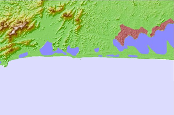 Surf spots located close to Backdoor