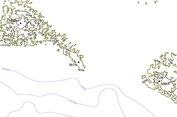 Shoreline around Backwash