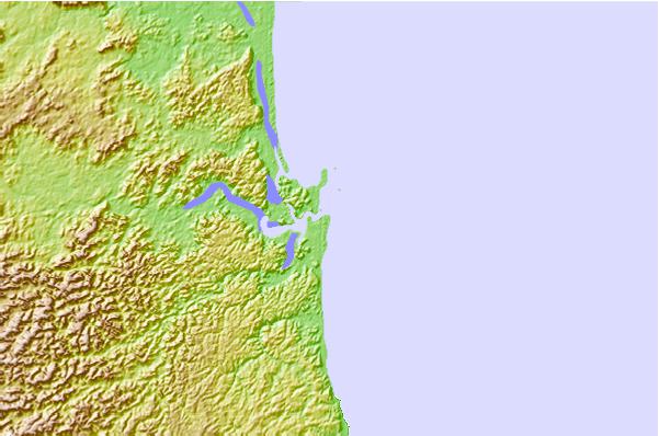 Surf spots located close to Baduska
