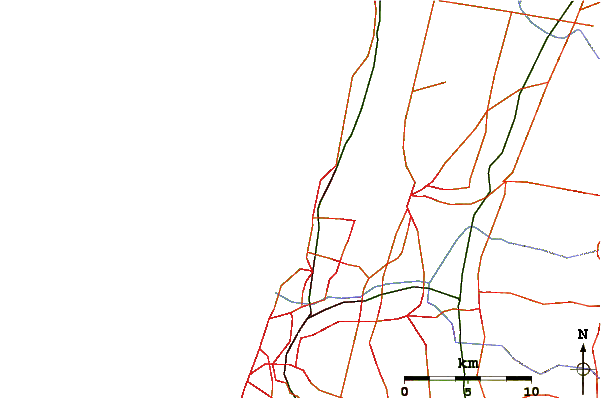 Roads and rivers around Bagira Beach