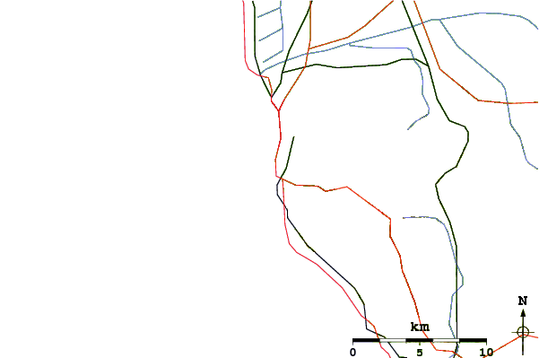 Roads and rivers around Bagni Fiume or La Buca