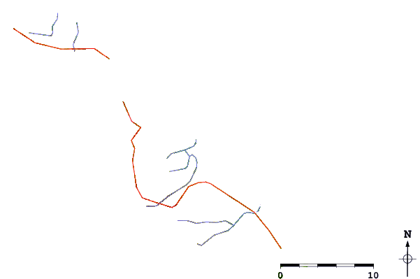 Roads and rivers around Baħar Iċ-Ċagħaq