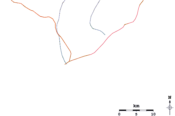 Roads and rivers around Bahia Chileno