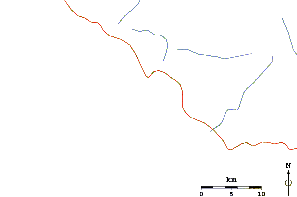 Roads and rivers around Bahia Tortugas (Turtle Bay)