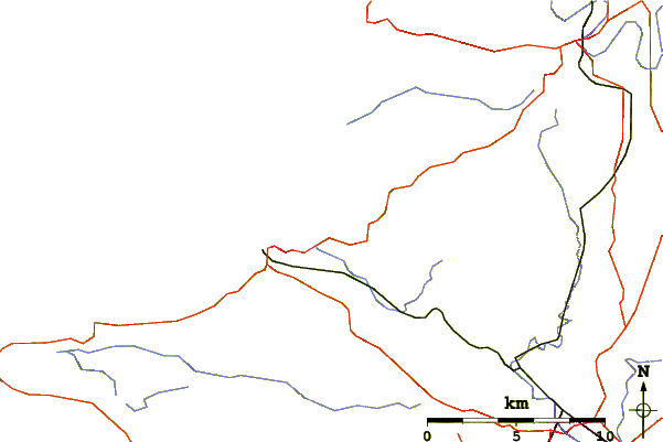 Roads and rivers around Baie de Douarnenez