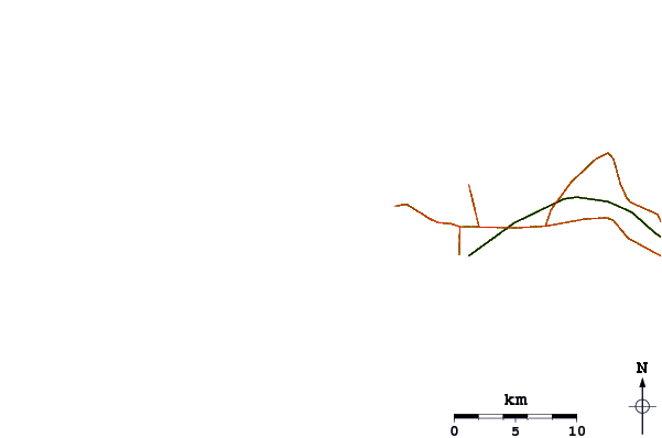 Roads and rivers around Baie des Carpes