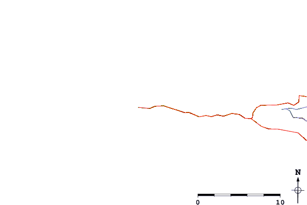 Roads and rivers around Baie des Trepasses