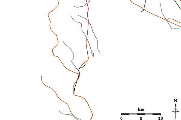 Roads and rivers around Baileys Cottage Reef