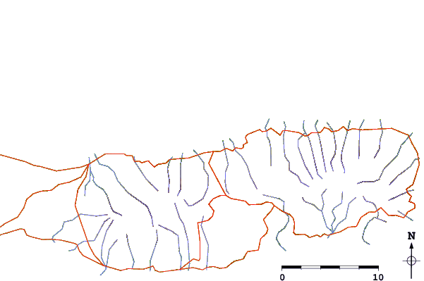 Roads and rivers around San Miguel - Baixa de Viola