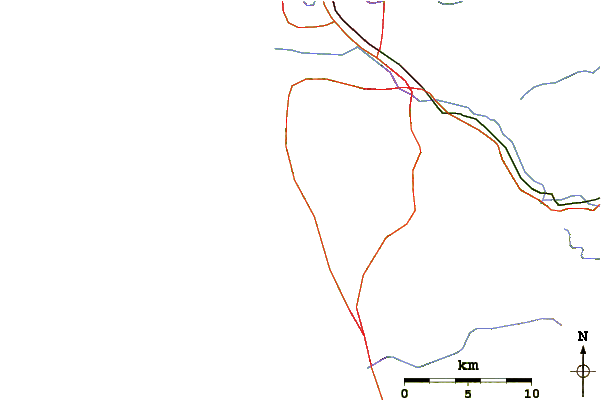 Roads and rivers around Baja Malibu