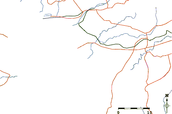 Roads and rivers around Bajamar