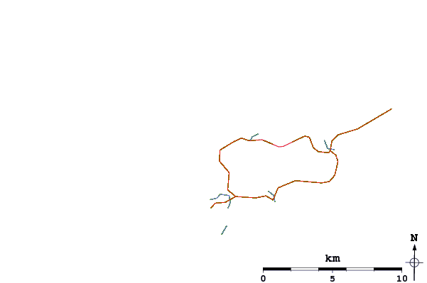 Roads and rivers around Balevullin (Tiree)
