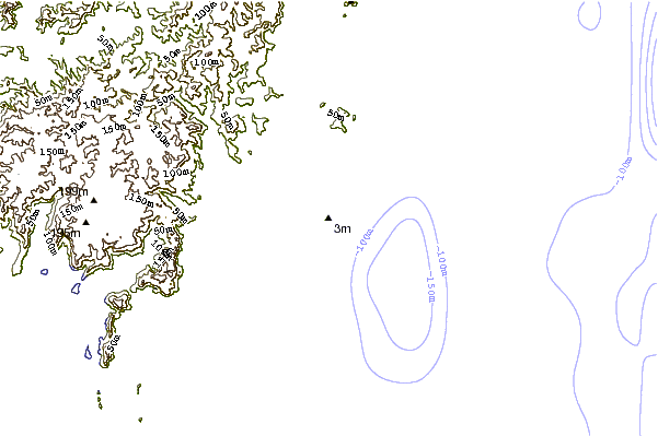Shoreline around Ballina South Wall