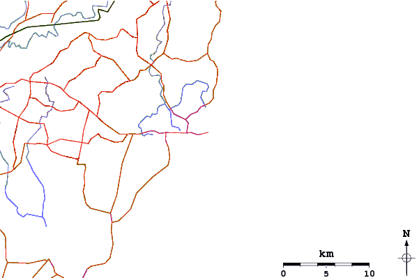 Roads and rivers around Ballina South Wall