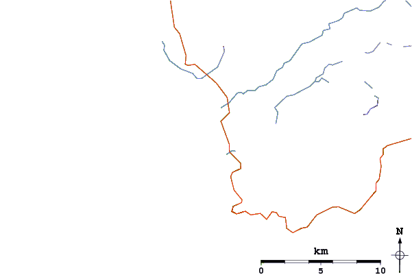 Roads and rivers around Ballinskelligs Bay