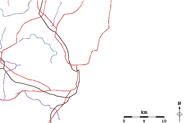 Roads and rivers around Balmoral Point
