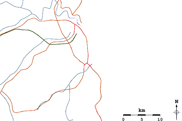 Roads and rivers around Balneario de Camboriu