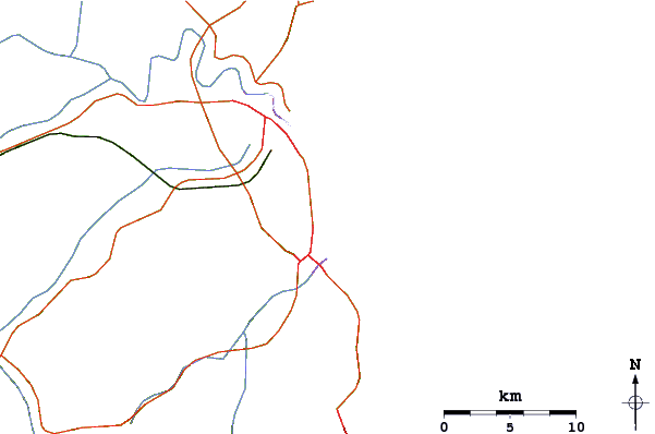 Roads and rivers around Balneario de Camboriu
