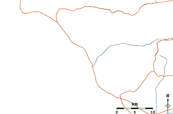 Roads and rivers around Banana Beach