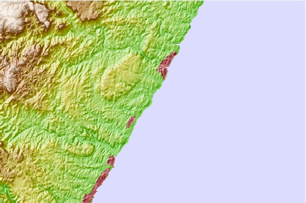 Surf spots located close to Banana Beach