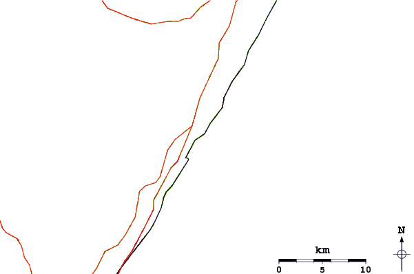 Roads and rivers around Banana Beach