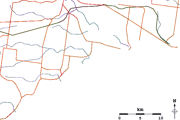 Roads and rivers around Bancoora