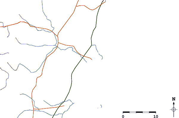 Roads and rivers around Bang Saphan