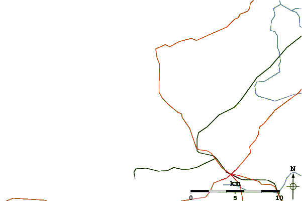 Roads and rivers around Banna Strand