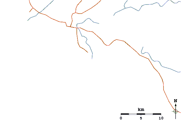Roads and rivers around Barbate River