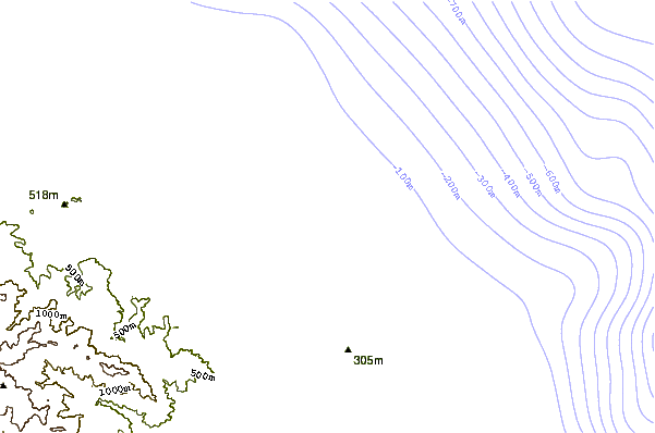 Shoreline around Barco Quebrado