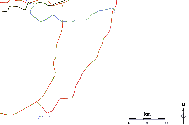 Roads and rivers around Bariri
