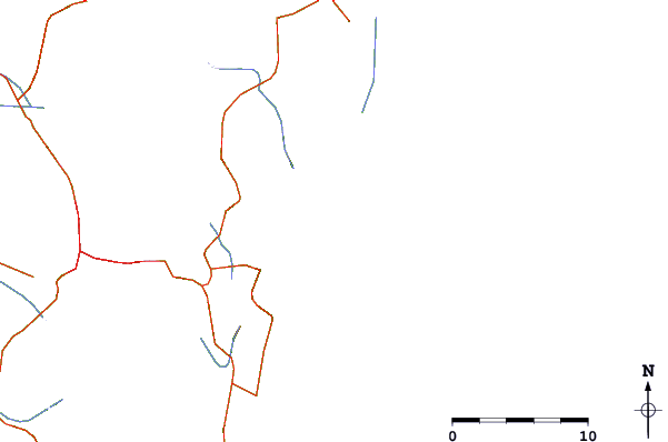 Roads and rivers around Barra da Lagoa