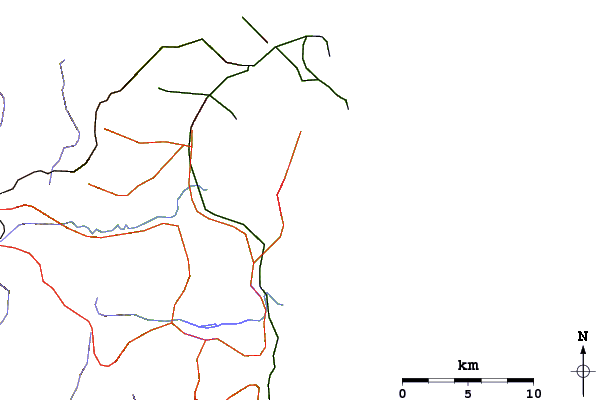 Roads and rivers around Barrack Point