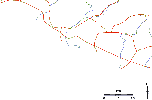 Roads and rivers around Barra de Colotepec