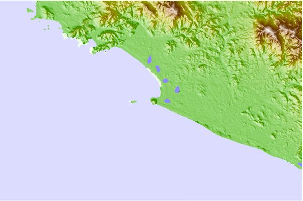 Surf spots located close to Barre de Potosi