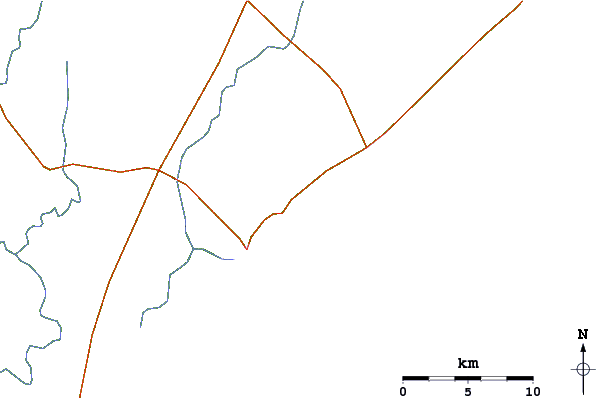 Roads and rivers around Barra do Chui