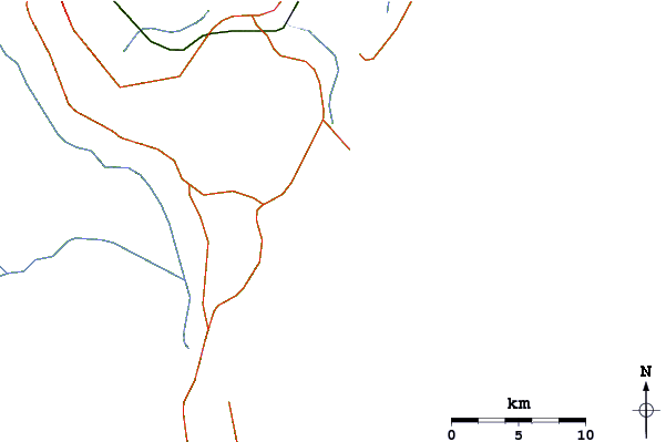 Roads and rivers around Barra do Sul