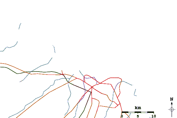 Roads and rivers around Barra do Ceara