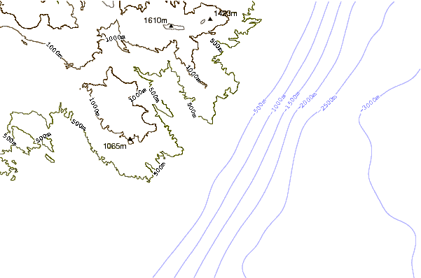 Shoreline around Barranca
