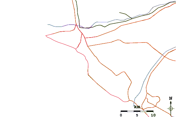 Roads and rivers around Barranquito